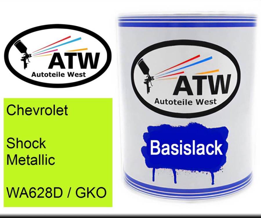 Chevrolet, Shock Metallic, WA628D / GKO: 1L Lackdose, von ATW Autoteile West.